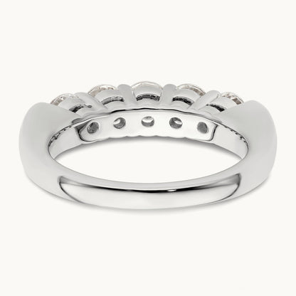 5-Stone Diamond Band, 14K White Gold