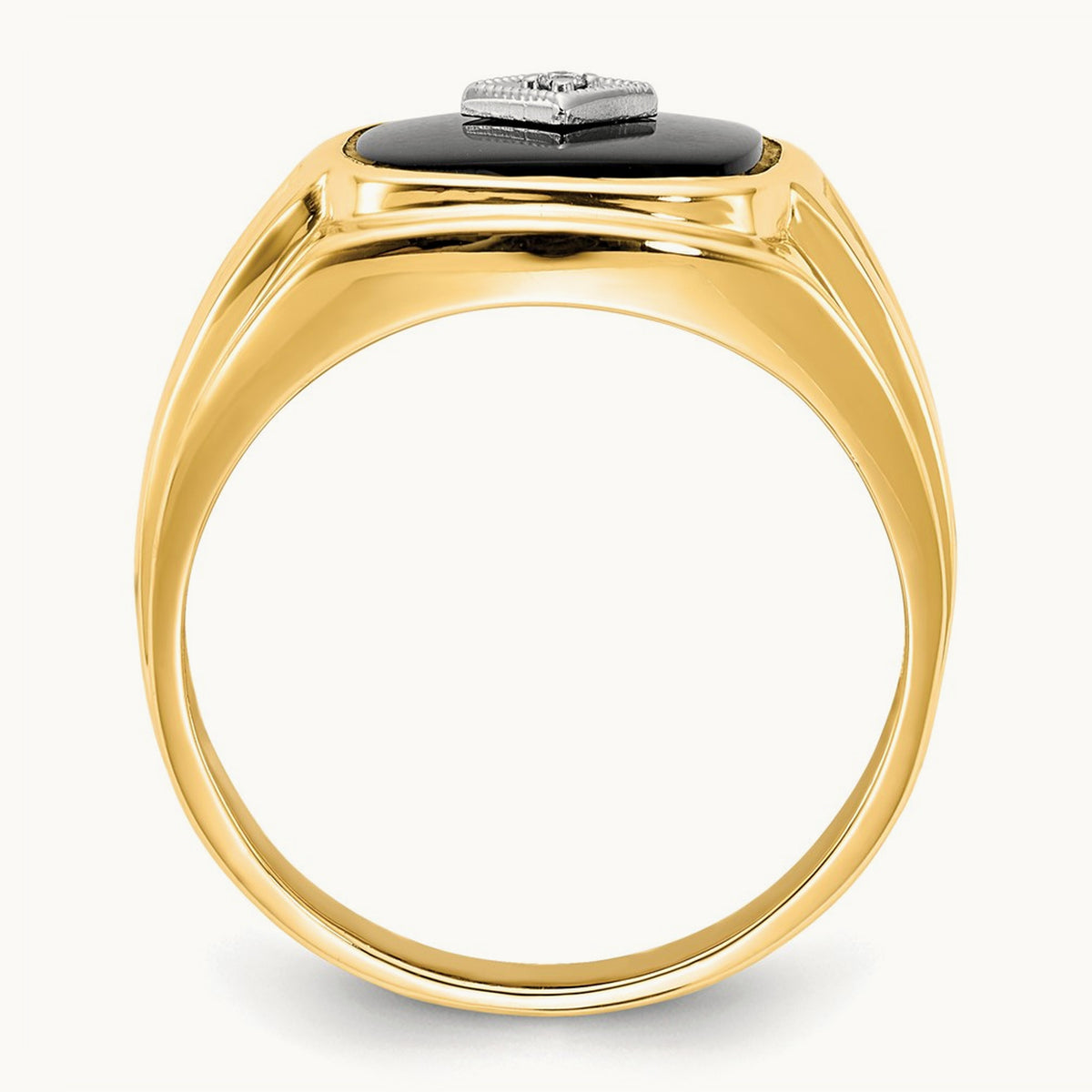 AA Diamond & Onyx Men's Ring, 14K