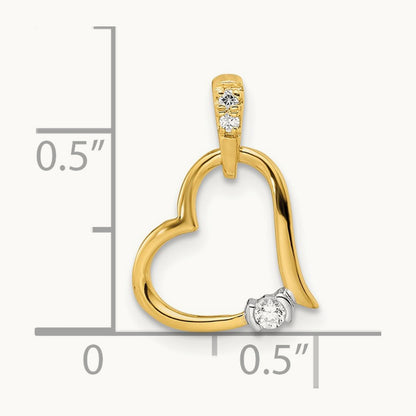 Polished Heart Diamond Pendant — photo set