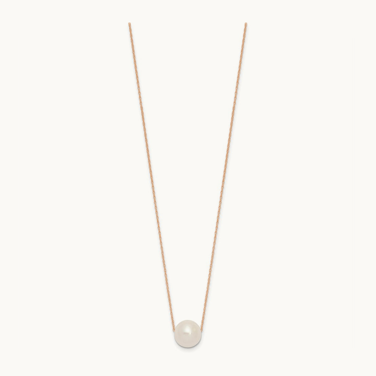 10- Semi-Round Freshwater Cultured Pearl Rope Necklace — 14K Rose Gold