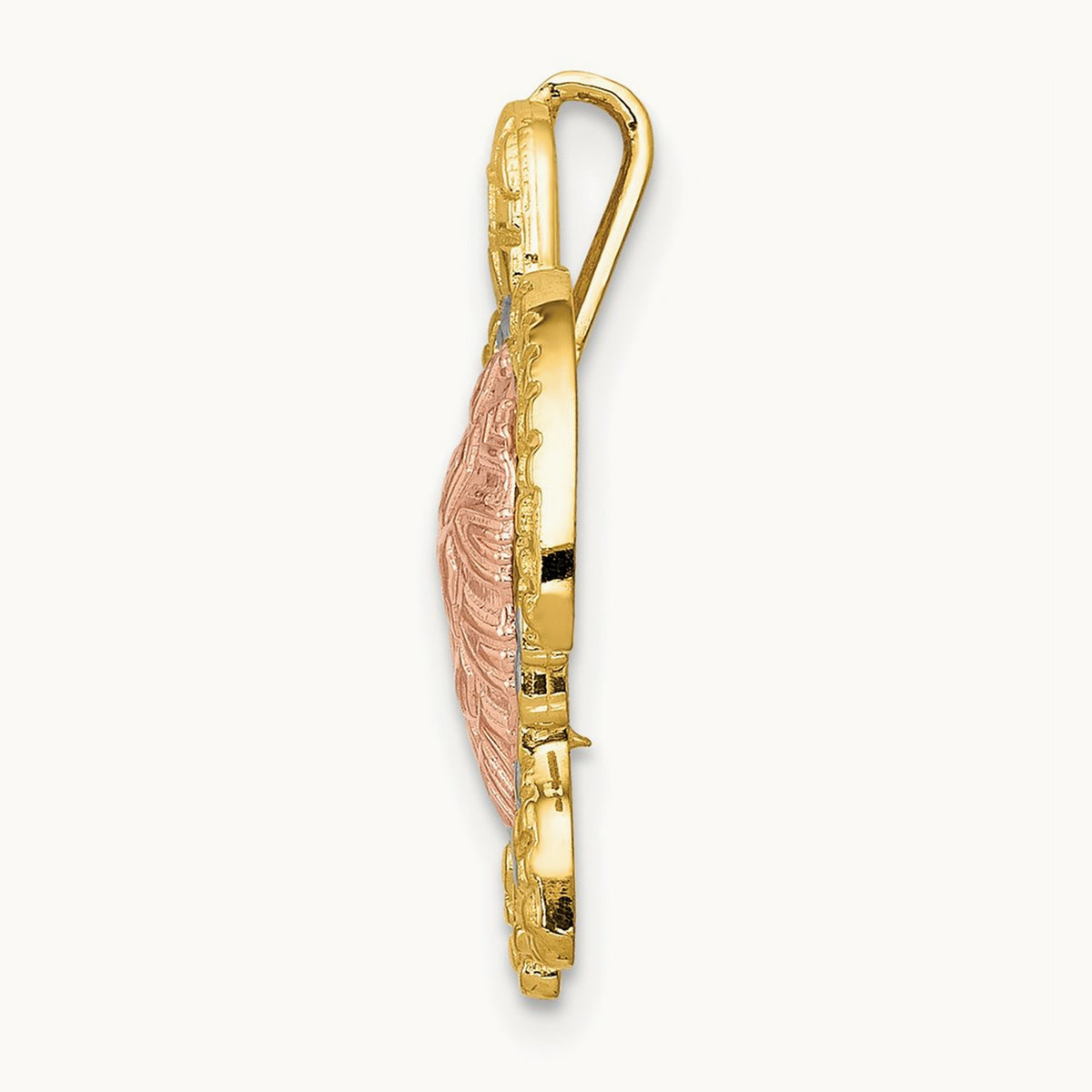 w/ White Rhodium Turtle Pendant Slide, 14K Two-tone