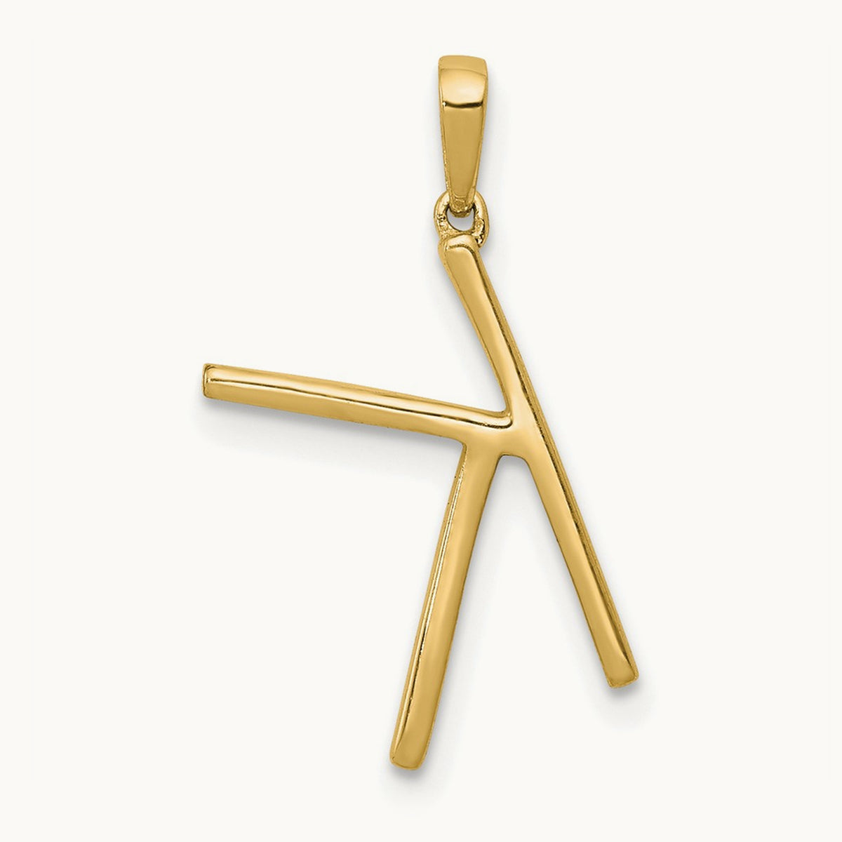 Diamond Letter K Initial Pendant, 14K