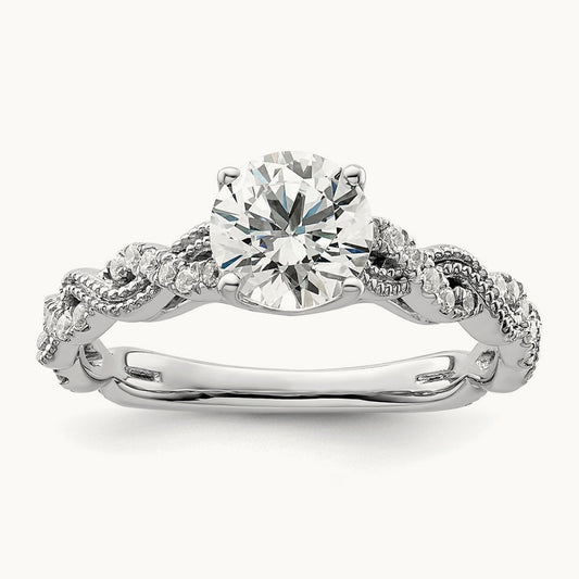 Semi-Mount Engagement Ring, 0.20 ct tw Lab-Grown Diamond