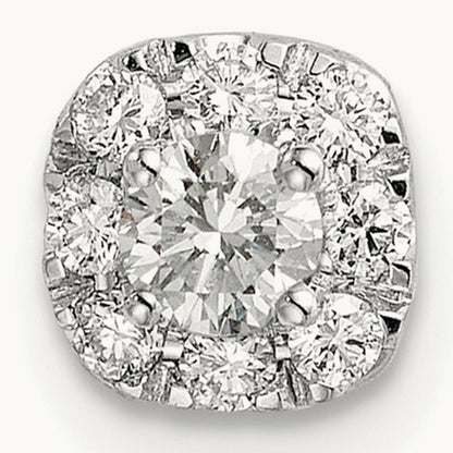 Cushion Halo Slide Pendant, 0.25-1.00 ct tw Lab-Grown Diamond — 1/4 ct, 14K White Gold
