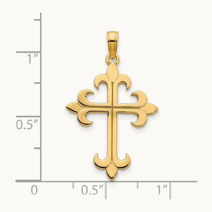 Cross Charm, 14K Yellow Gold