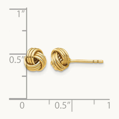 Love Knot Post Earring — 14K Yellow Gold