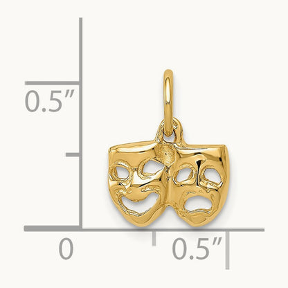 Comedy/Tragedy Charm, 14K