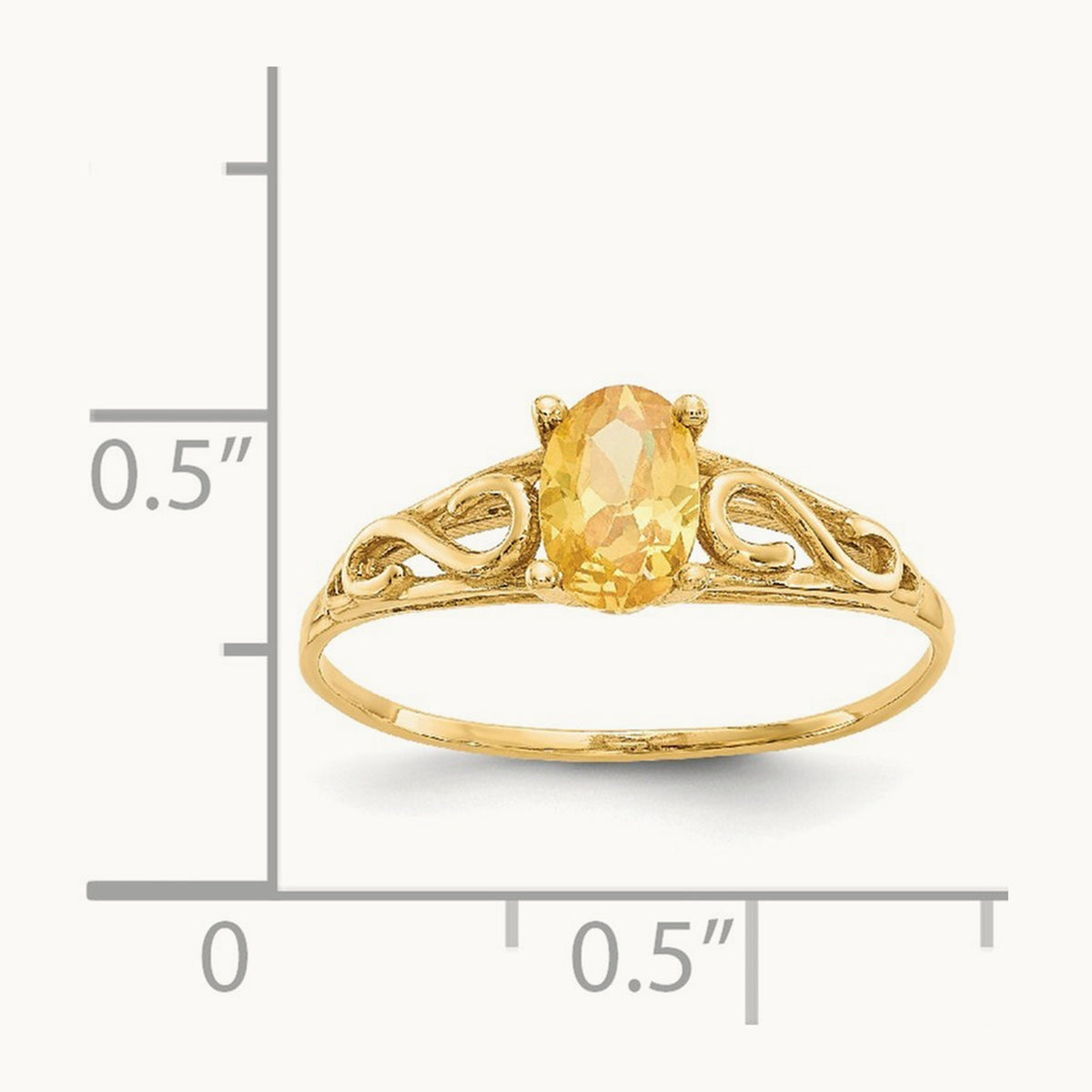Madi K Synthetic Citrine Ring, 14K