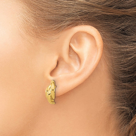 Polished Twisted Post Earrings — 17.53mm
