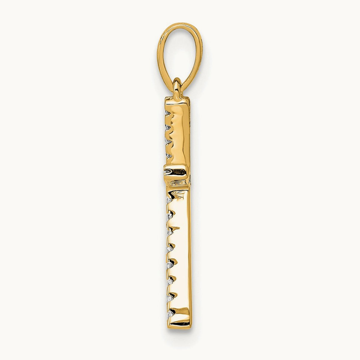 Diamond Letter K Initial Pendant, 14K