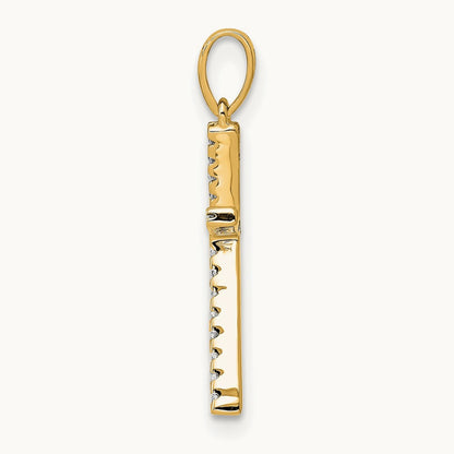 Diamond Letter K Initial Pendant, 14K
