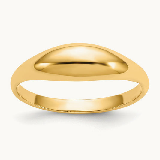 Childs Polished Dome Ring, 14K