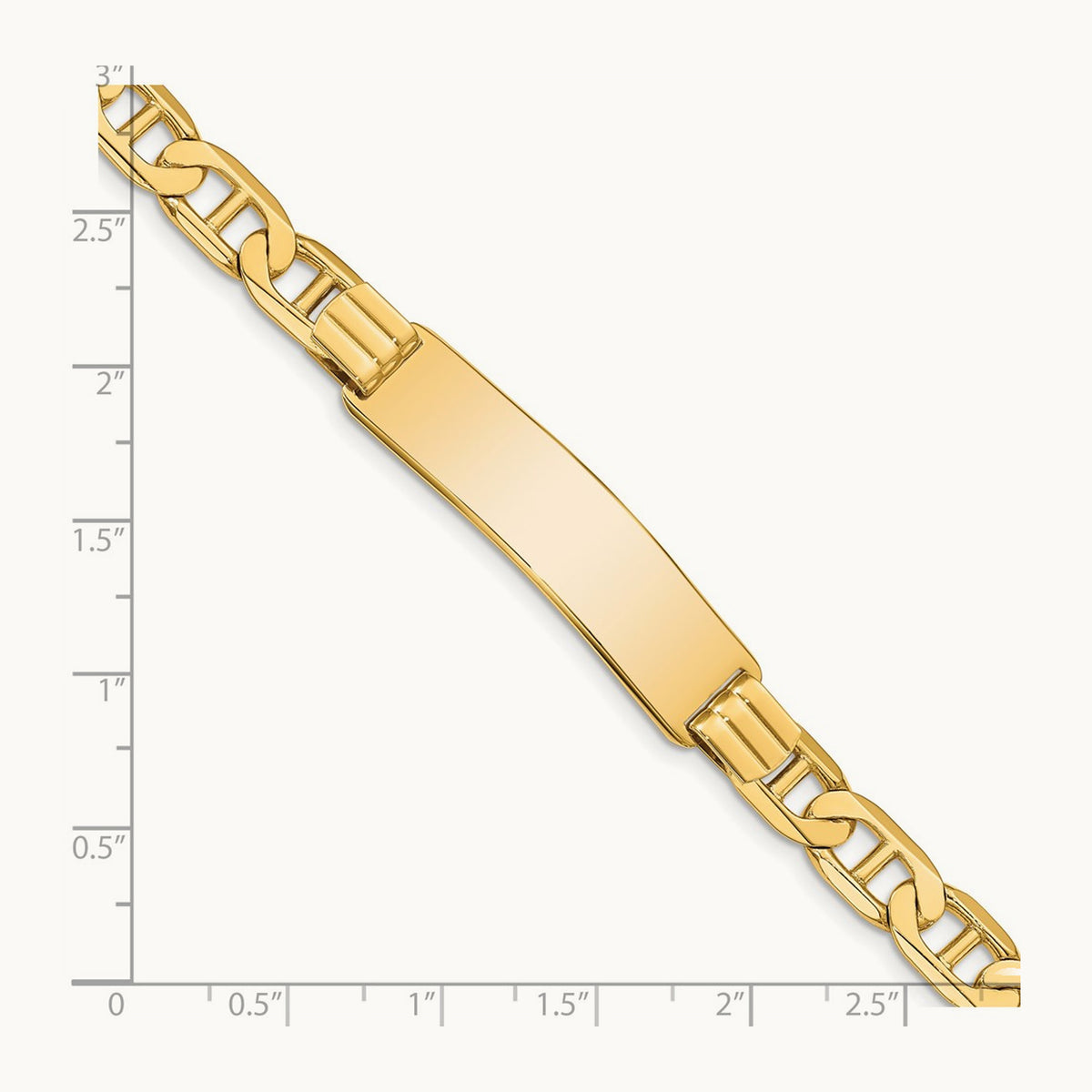 Anchor Link ID Bracelet, 14K