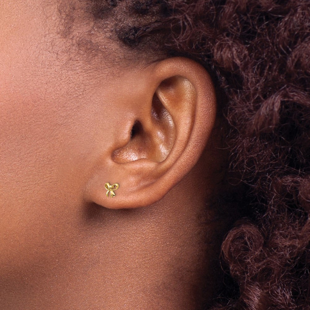Bow Post Earrings — 6mm