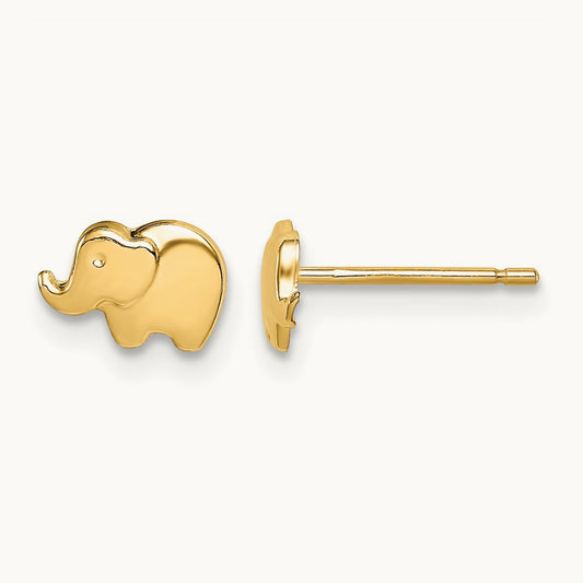 Madi K Elephant Post Earrings, 14K