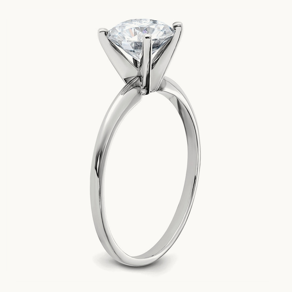 Round Solitaire Engagement Ring, 1.75 ct tw Lab-Grown Diamond — 14K White Gold