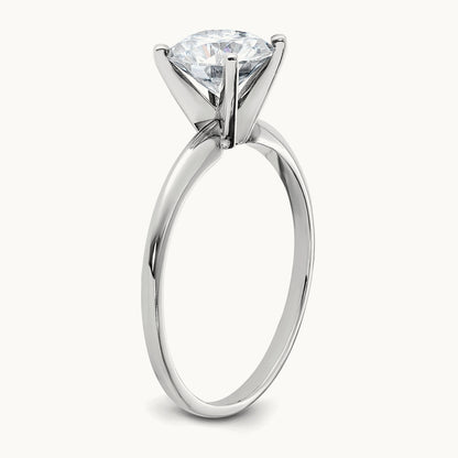 Round Solitaire Engagement Ring, 1.75 ct tw Lab-Grown Diamond — 14K White Gold