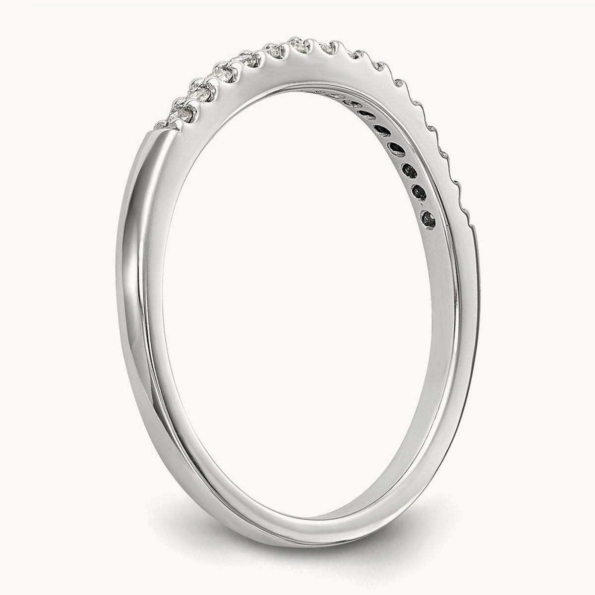 Diamond Wedding Band, 14K White Gold