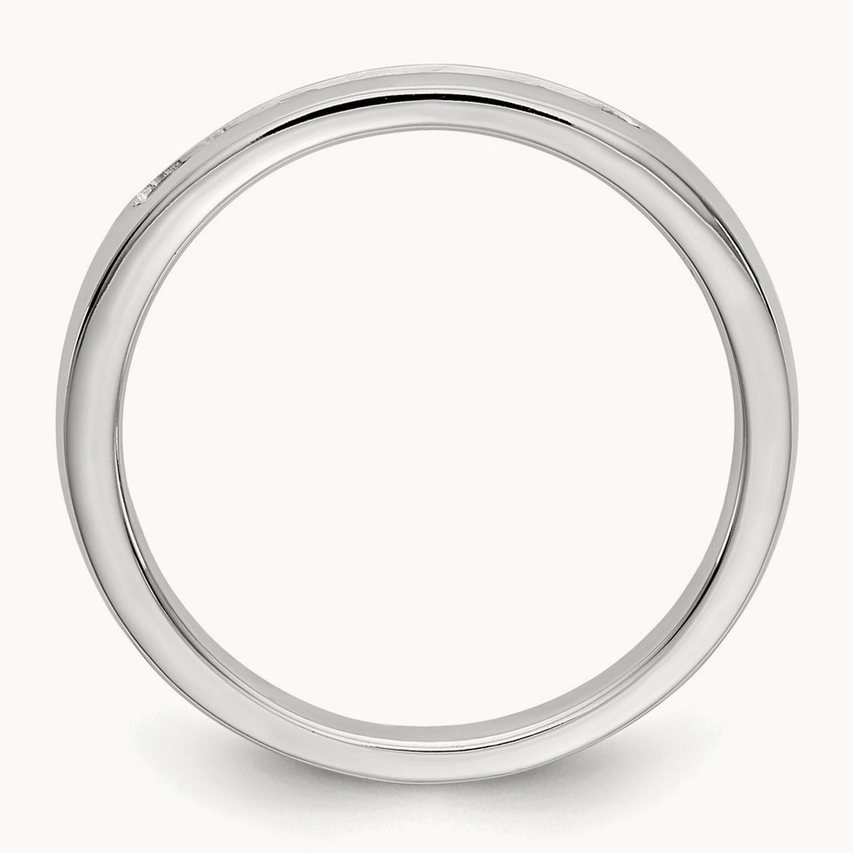 Setting: 7- Stone Closed Channel Band Mounting, 2mm — 14K White Gold