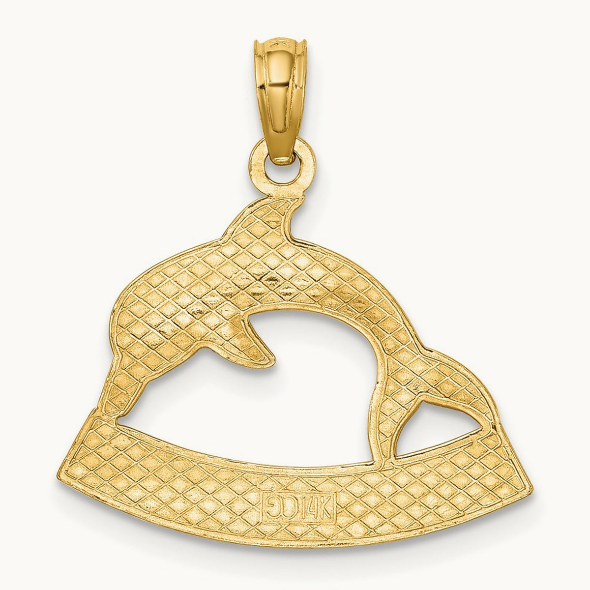 OCEAN CITY Dolphin Charm, 14K