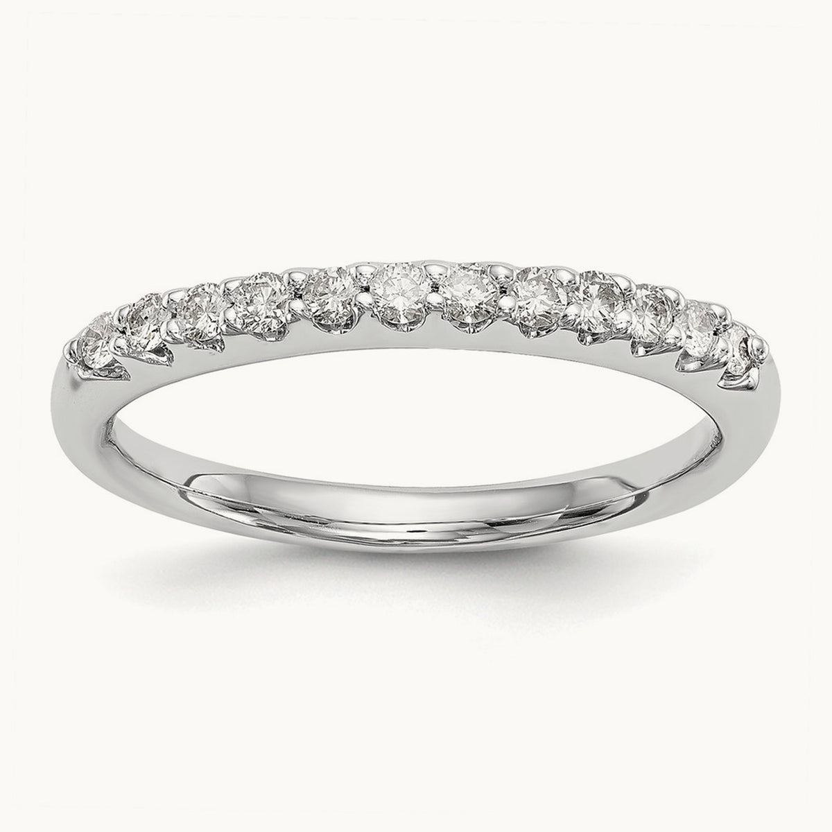 Diamond Wedding Band, 14K White Gold