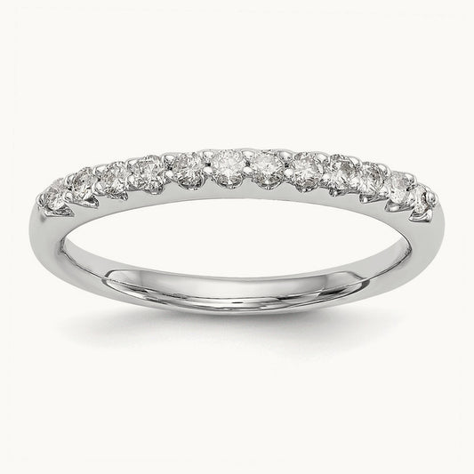 Diamond Wedding Band, 14K White Gold