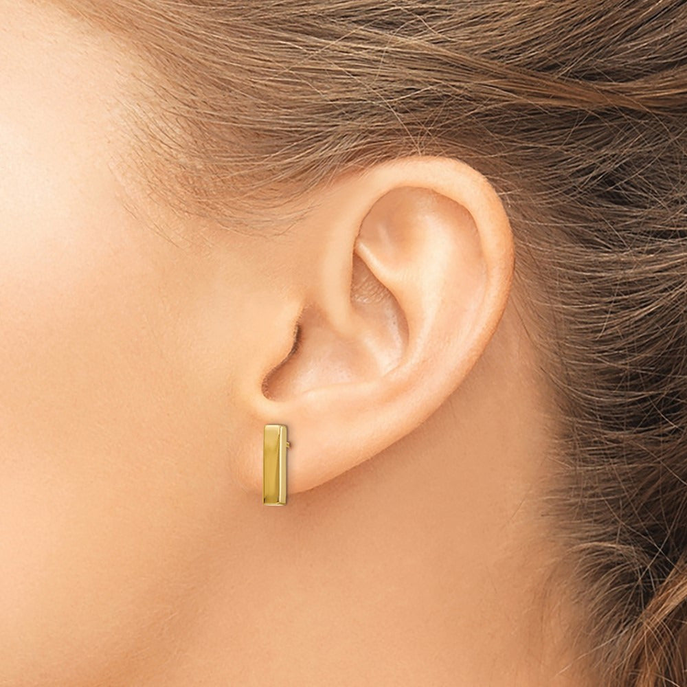 Polished Post Bar Earrings — 14K Yellow Gold