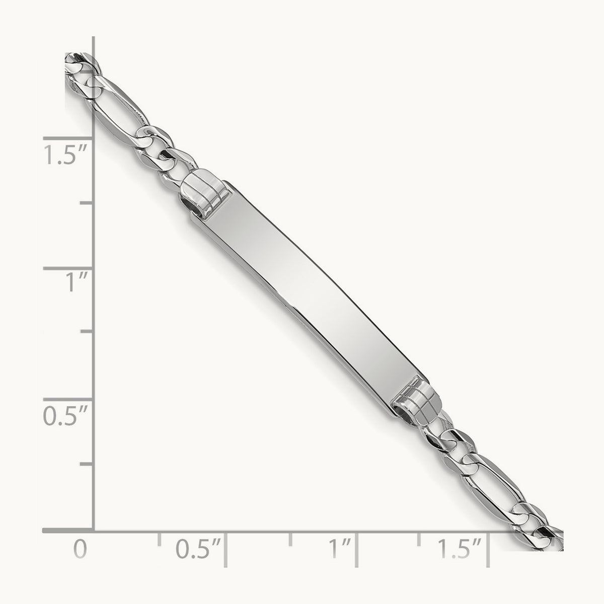 WG Figaro Link ID Bracelet, 14K
