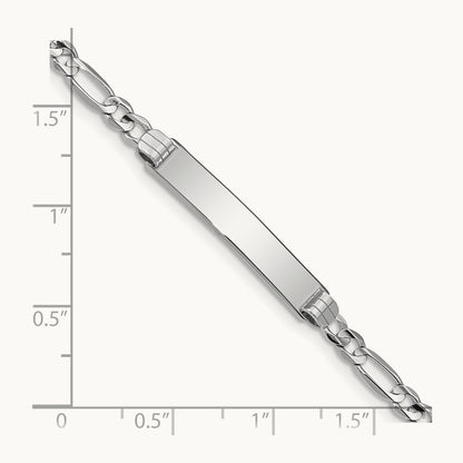 WG Figaro Link ID Bracelet, 14K
