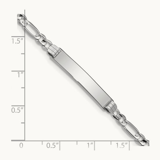 WG Figaro Link ID Bracelet, 14K