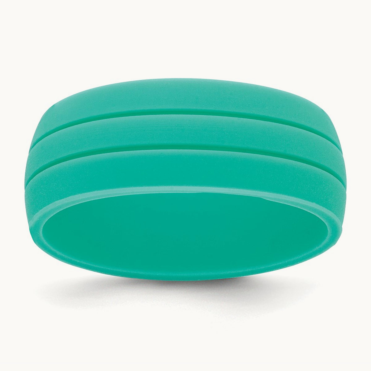 Silicone Aqua Blue 8.50mm Grooved Band