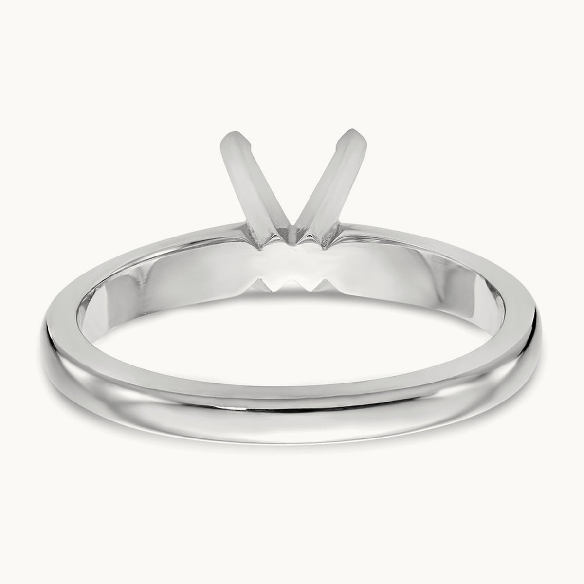 1/2ct. Medium-Weight Knife Edge 4-Prong Mounting, 14K White Gold