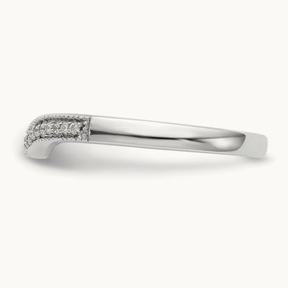 Diamond Wedding Band, 14K White Gold