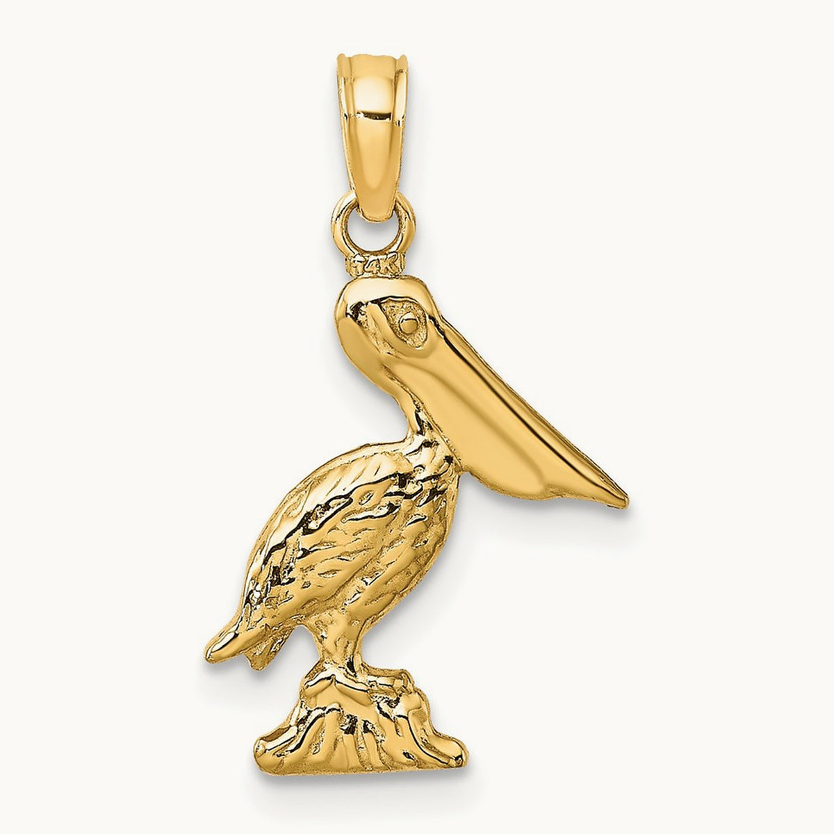 3-D Pelican Standing Charm — 21mm