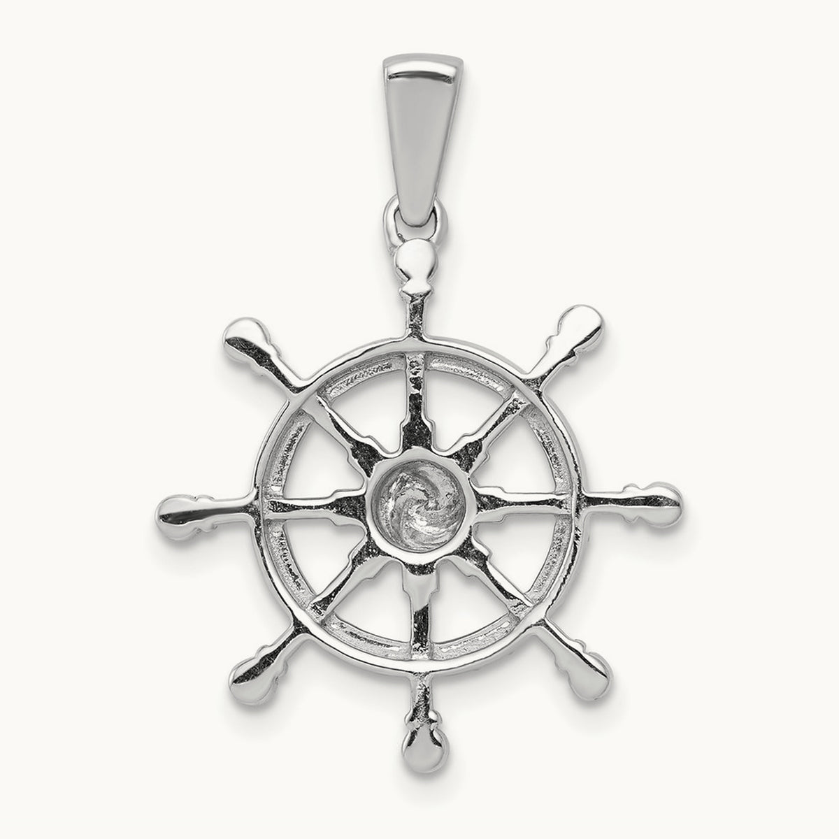 1/6ct. Diamond Ship Wheel Pendant — photo set