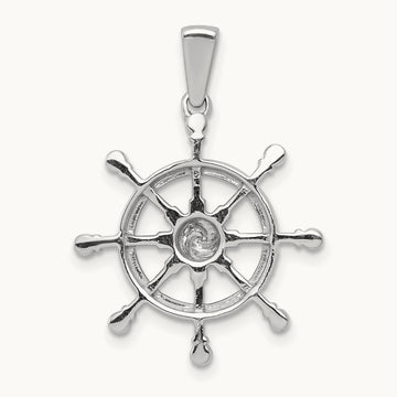 1/6ct. Diamond Ship Wheel Pendant — photo set