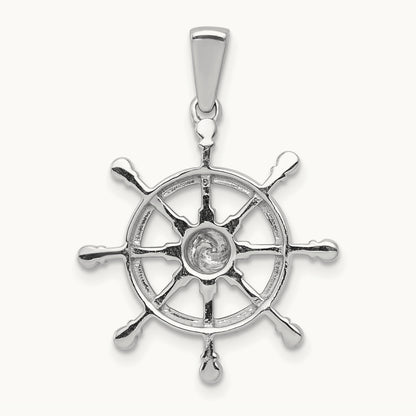 1/6ct. Diamond Ship Wheel Pendant — photo set