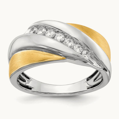 Diamond Men's Ring, 14K Two-tone