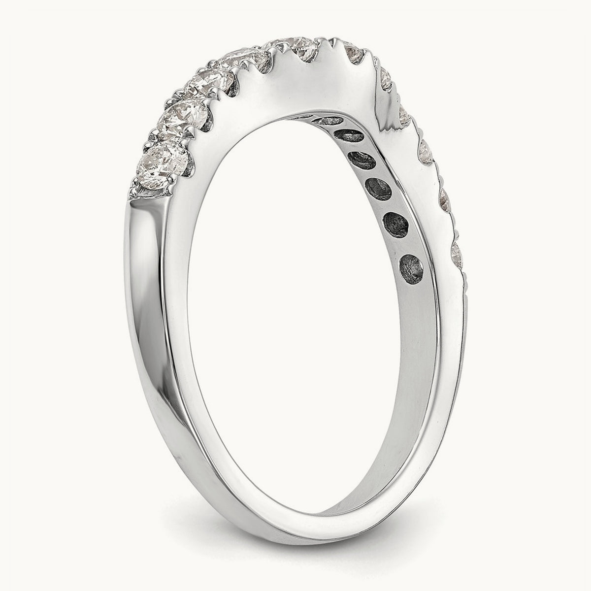 Diamond Wedding Band, 14K White Gold
