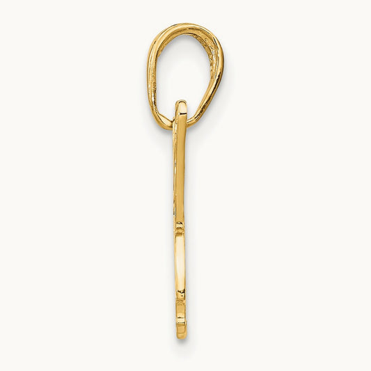 Butterfly Cut-out Pendant — 14K Yellow Gold