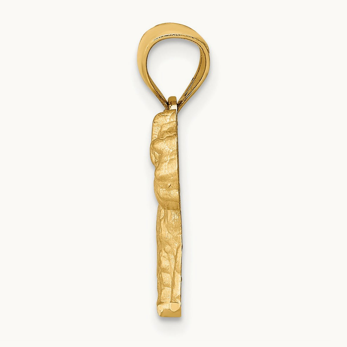 Diamond-cut Mini Schnauzer Pendant, 14K