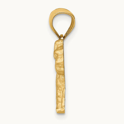 Diamond-cut Mini Schnauzer Pendant, 14K
