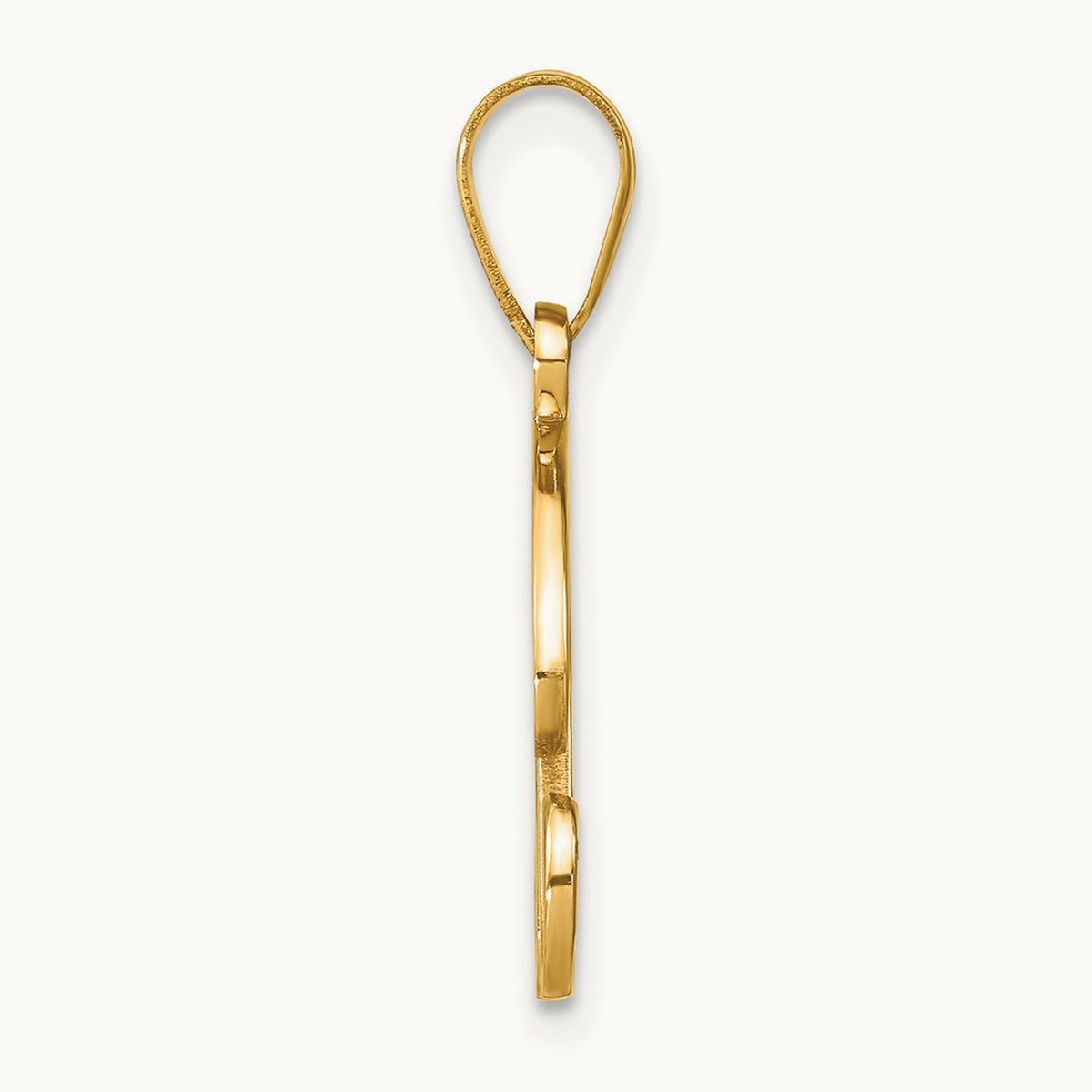 Script Initial Pendant with Diamond — R