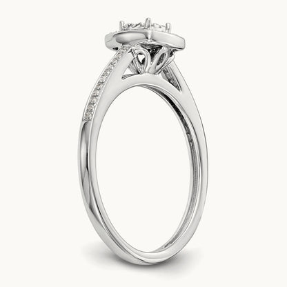 Cluster Engagement Ring, 0.20 ct tw Lab-Grown Diamond
