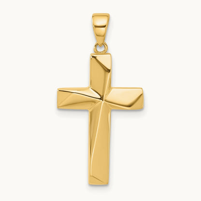Polished Cross Pendant, 14K