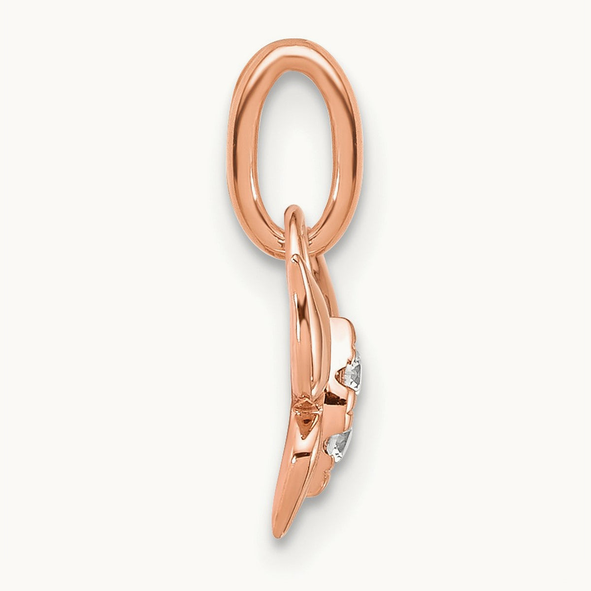 Polished Diamond Butterfly Charm — photo set
