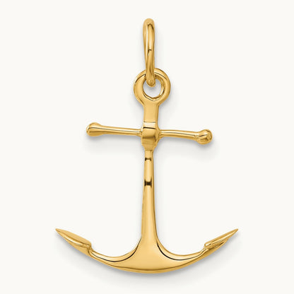 3D Anchor Charm, 14K