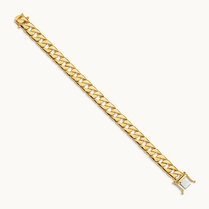 Hand-polished Fancy Link Bracelet, 10.2mm, 14K