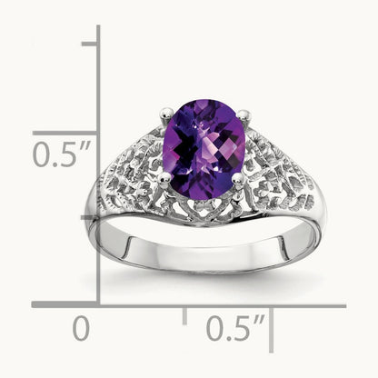 Oval Amethyst Checker ring — photo set
