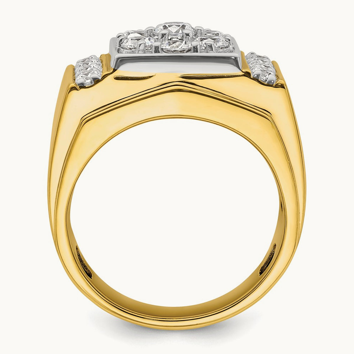 Men's Cluster Ring, 1.75 ct tw Lab-Grown Diamond